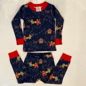 Hanna Andersson Boy or Girl Christmas Gingerbread Pajamas, 90 cm, US 3T
